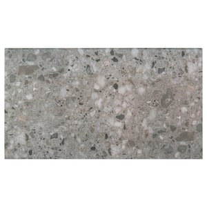 0.79 in. x 13 in. x 24 in. Terrazo Gris Glazed Porcelain Pool Coping (4.33 sq. ft./case)
