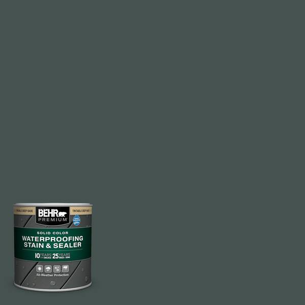 BEHR PREMIUM 8 oz. MQ644 Black Evergreen Solid Color Waterproofing