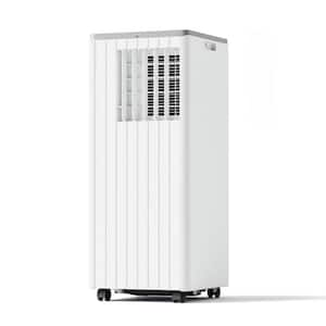 8000 BTU (DOE) Portable Air Conditioner Cools 350 sq. ft. with Dehumidifier, Cooling Fan, Remote, 24H Timer in White