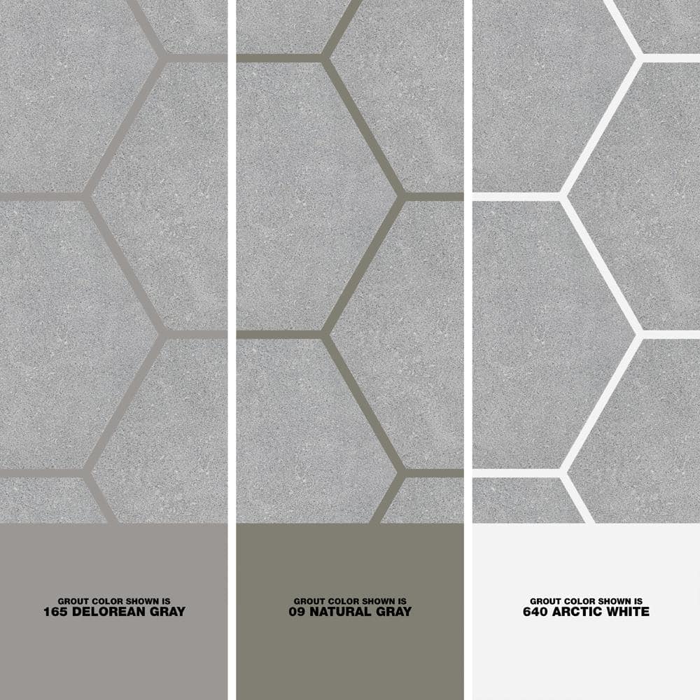 Lannister Gray Matte Hexagonal Porcelain Floor and Wall Tile