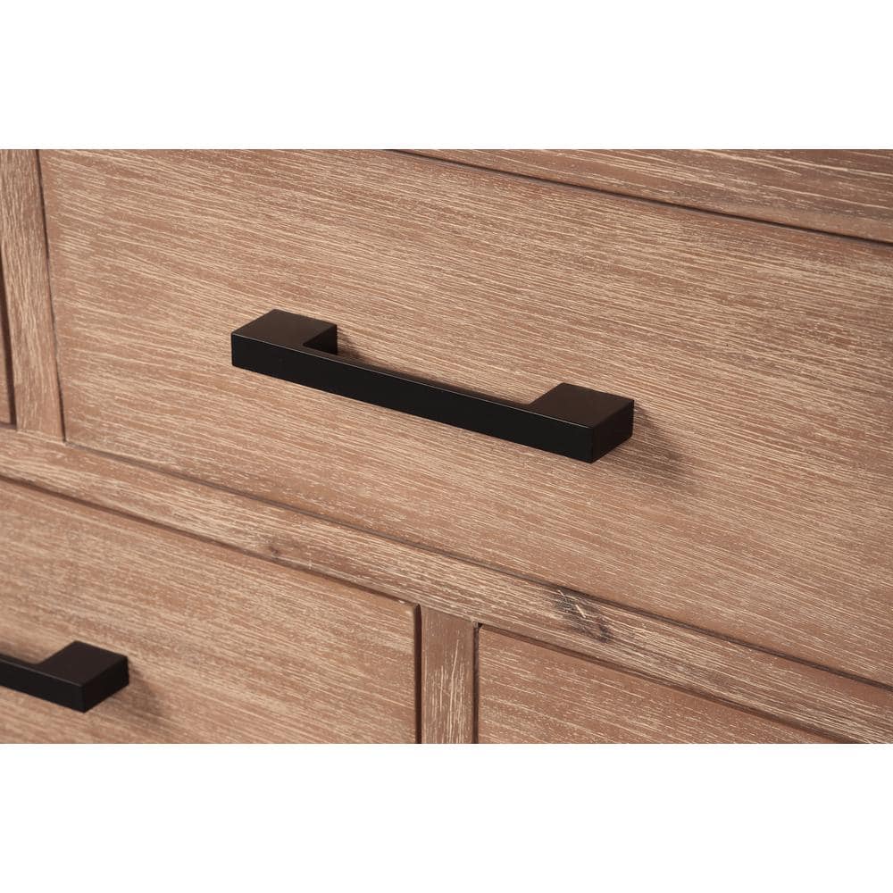 Betty Weathered Brown Solid Fir Wood Bathroom Vanity with Quartz Countertop