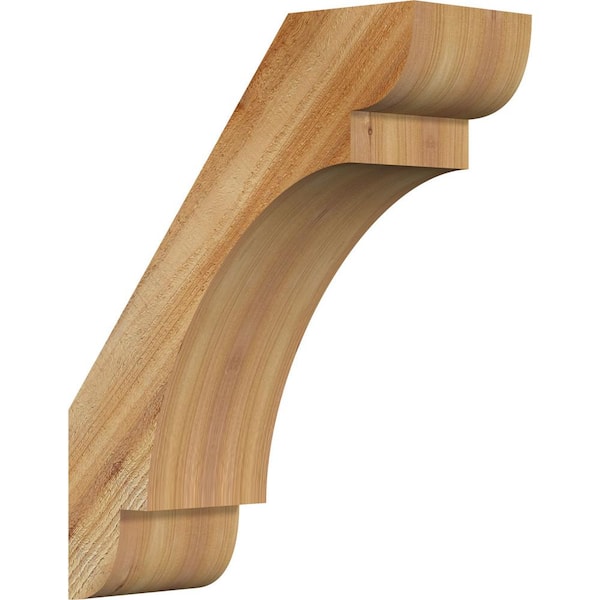Ekena Millwork 6"W x 16"D x 20"H Olympic Rough Sawn Knee Brace, Western Red Cedar