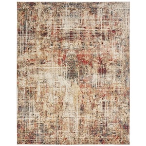 Ivory and Crimson 10 ft. 2 in. x 12 ft. 6 in. Area Rug