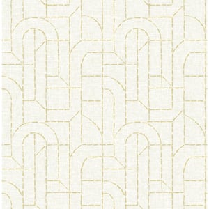 Integrity Yellow Arched Outlines Wallpaper Sample