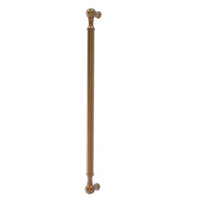 18 in. Center-to-Center Beaded Refrigerator Pull in Brushed Bronze