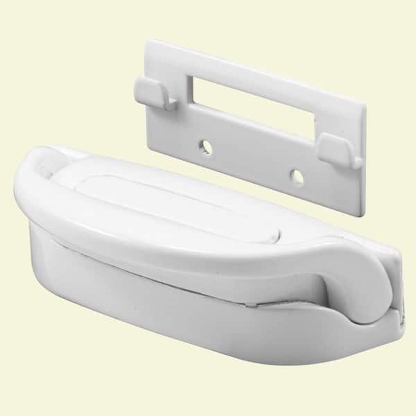 Prime-Line Self Locking Handle with Keeper in White