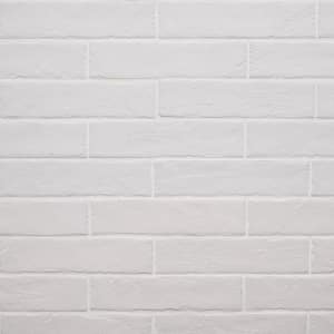 Capella White Brick 2 in. x 10 in. Matte Porcelain Floor and Wall Tile (5.15 sq. ft. /Case)