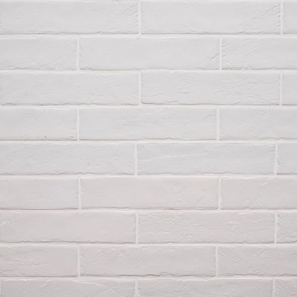 MSI Capella White Brick 2 in. x 10 in. Matte Porcelain Floor and Wall Tile (5.15 sq. ft. /Case)