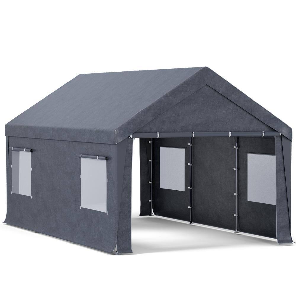 10 ft. W x 20 ft. D Portable Garage, UV & Waterproof Resistant All-Season C
