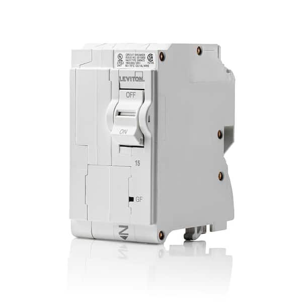 Leviton Branch Circuit Breaker, GFPE 2-Pole 15 Amp, 120-Volt/240-Volt ...