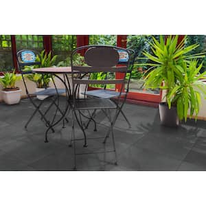 Montauk Black 16 in. x 16 in. Gauged Slate Floor and Wall Tile (8.9 sq. ft. / case)