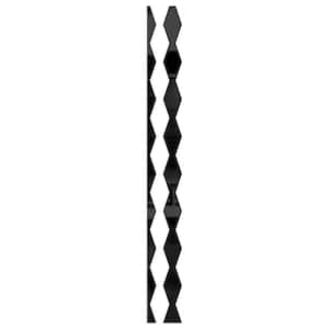 Cimarron 0.125 in. T x 0.25 ft. W x 4 ft. L Black Acrylic Resin Decorative Wall Paneling 24-Pack