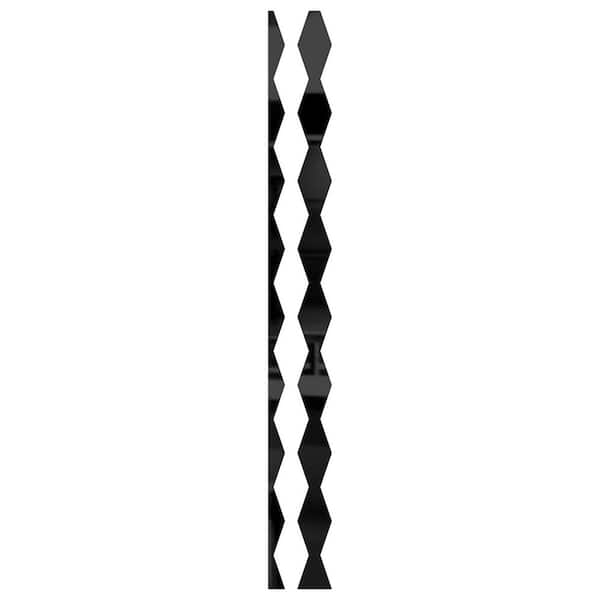 Ekena Millwork Cimarron 0.125 in. T x 0.25 ft. W x 4 ft. L Black Acrylic Resin Decorative Wall Paneling 24-Pack