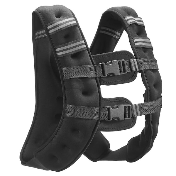 Weighted Vest, 16 lbs. Weight Vest with Reflective Stripe, Adjustable Buckle Body Weight Vest for Men Women