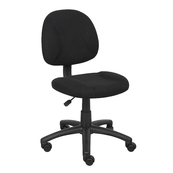 BOSS Office Products HomePRO 25 in. Wide Black Armless Task Chair