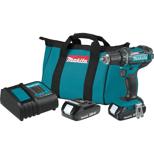 Makita XFD10SY 1.5 Ah 18V LXT Lithium-Ion Compact Cordless 1/2 in. Variable Speed Driver Drill Kit with Tool Bag - 1