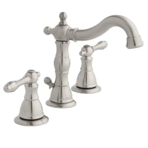 Lyndhurst 8 in. Widespread 2-Handle High-Arc Bathroom Faucet in Brushed Nickel