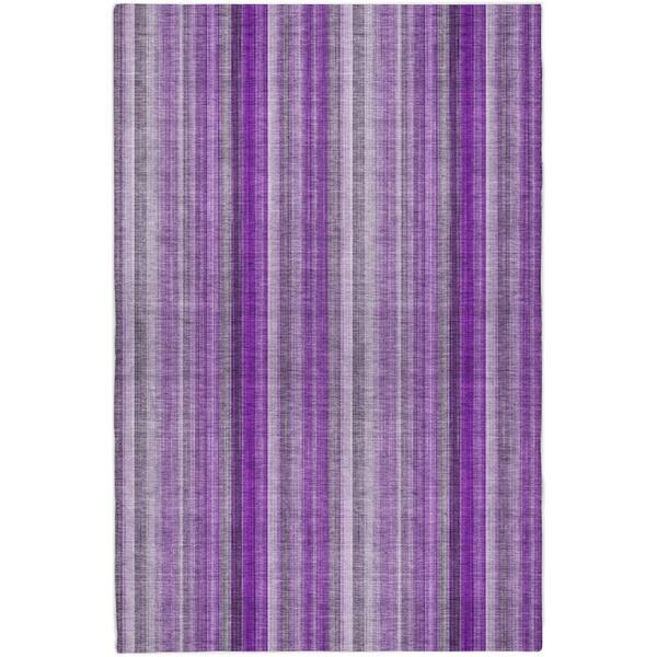 Dream Shag Premium Machine Washable Abstract ADS543 Purple 8 ft. x 10 ft. Area Rug