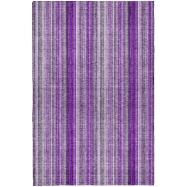 Dream Shag Premium Machine Washable Abstract ADS543 Purple 9 ft. x 12 ft. Area Rug