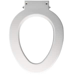 Medic-Aid Elongated Closed Front Commercial Plastic Toilet Seat Spacer with 4 inch Lifts in White