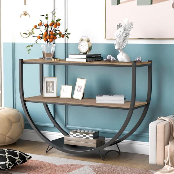 steel frame console table