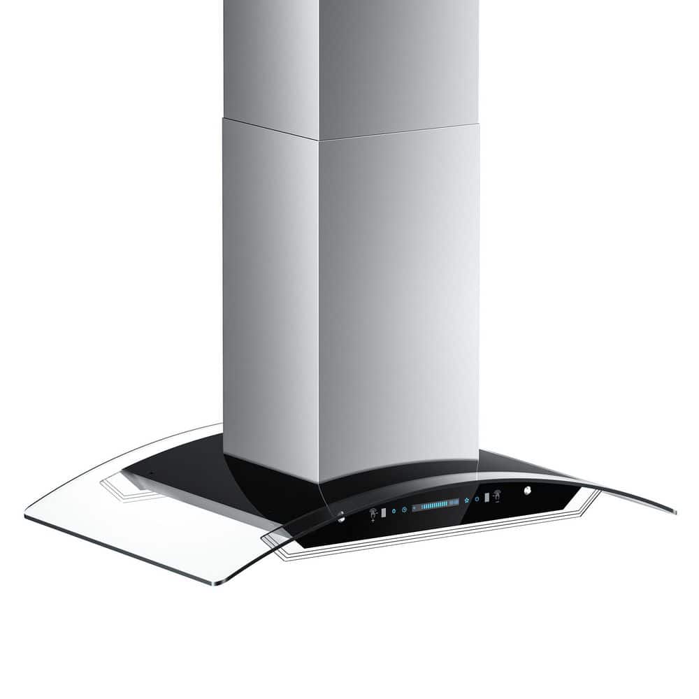 30 in. 900 CFM Ducted Island Range Hood in Stainless Steel with Tempered Glass, 10-Year Warranty and Gesture Control price history on PriceWatchPro