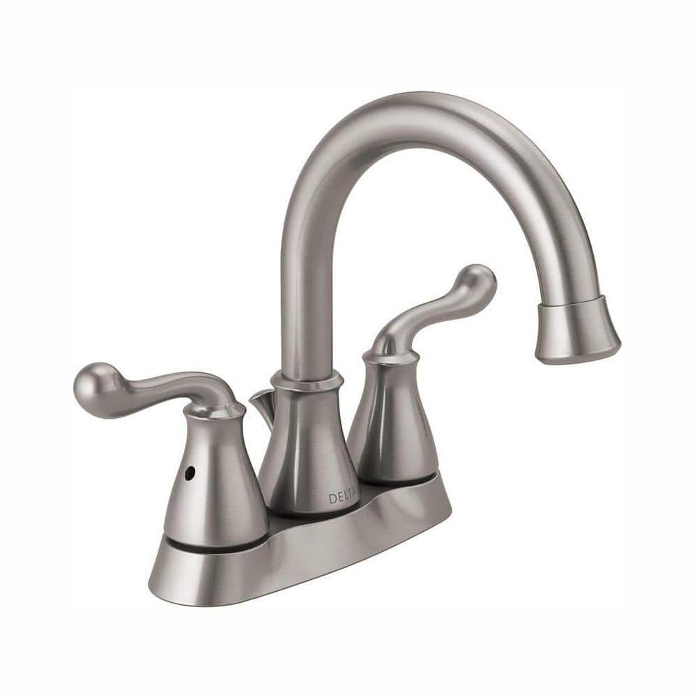 Delta Southlake 4 in. Centerset 2-Handle Bathroom Faucet in Brushed ...