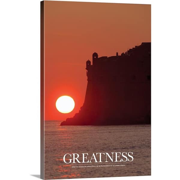 GreatBigCanvas 16 in. x 24 in. "Inspirational Poster: Greatness" by Kate Lillyson Canvas Wall Art