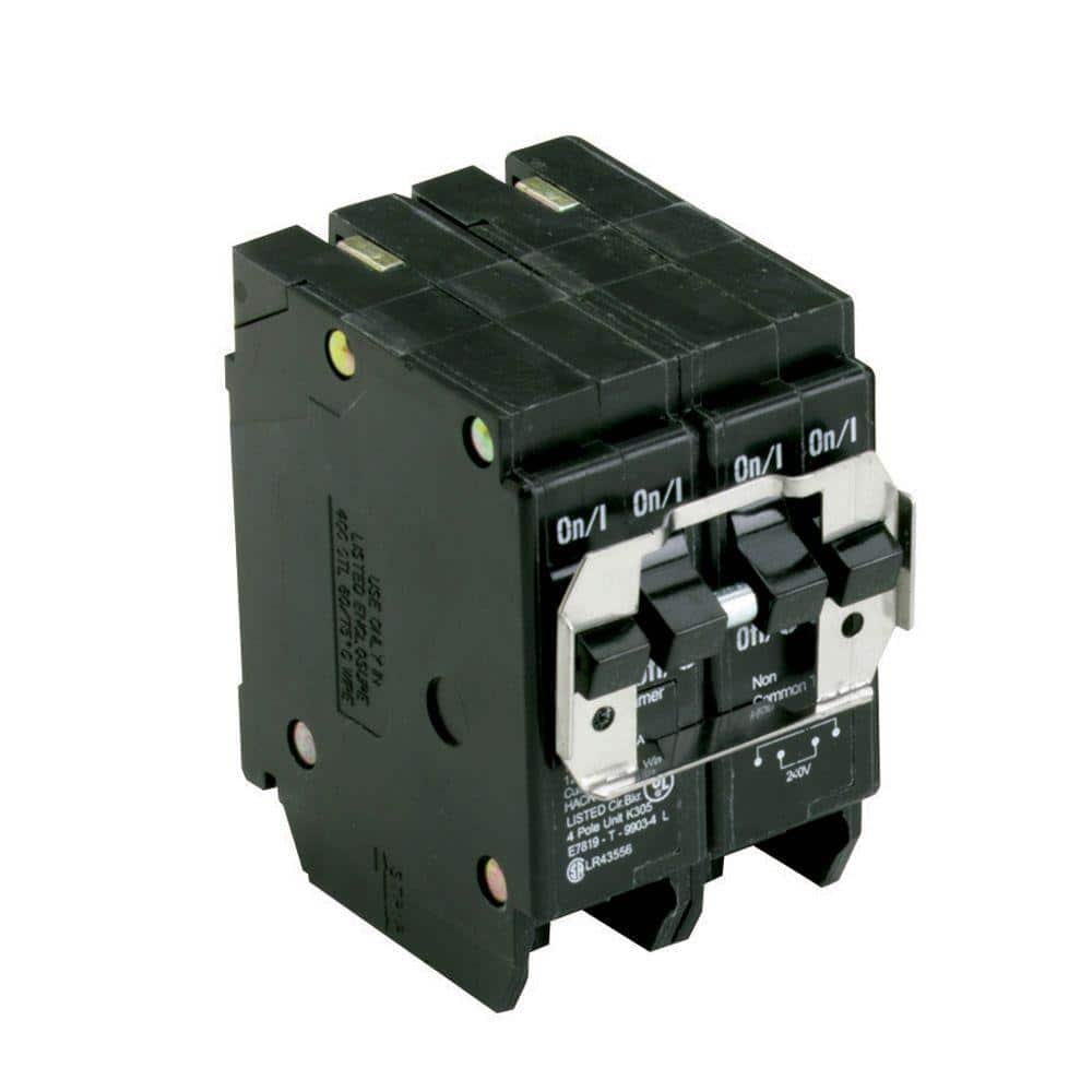 BR 1-20 Amp 2 Pole and 1-50 Amp 2 Pole BQC (Common Trip) Quad Circuit Breaker -  Eaton, BQC220250