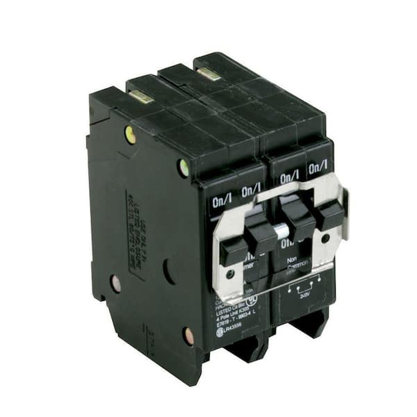 Eaton BR 1-20 Amp 2 Pole and 1-50 Amp 2 Pole BQC (Common Trip) Quad Circuit Breaker