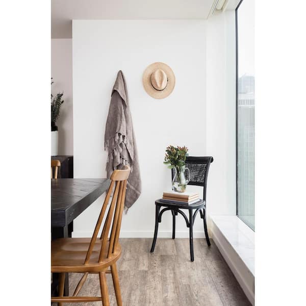 NADAAL STUDIOS Winston Black Dining Chair, Solid Elm Frame with Rattan Seat - (Set of 2)