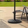 Nuu Garden Black Polyethylene and Concrete Outdoor 26 lb. 18 in. Round Patio Umbrella Base, for 1.5 in.-1.9 in. Umbrella Poles OO03
