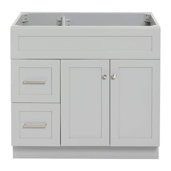 Hamlet 36 in. W x 21.5 in. D x 34.5 in. H . Bath Vanity Cabinet without Top in Grey