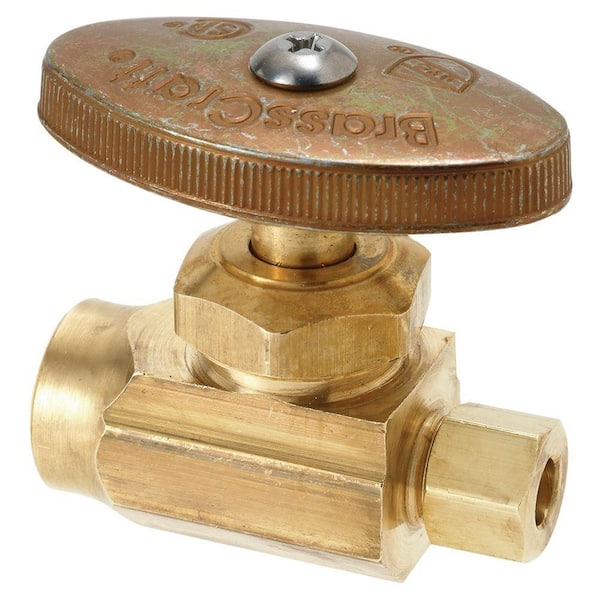 BrassCraft 1/2 in. Sweat Inlet x 1/4 in. Compression Outlet Multi-Turn Straight Valve