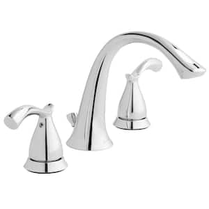 Edgewood 8 in. Widespread Double-Handle High-Arc Bathroom Faucet in Polished Chrome