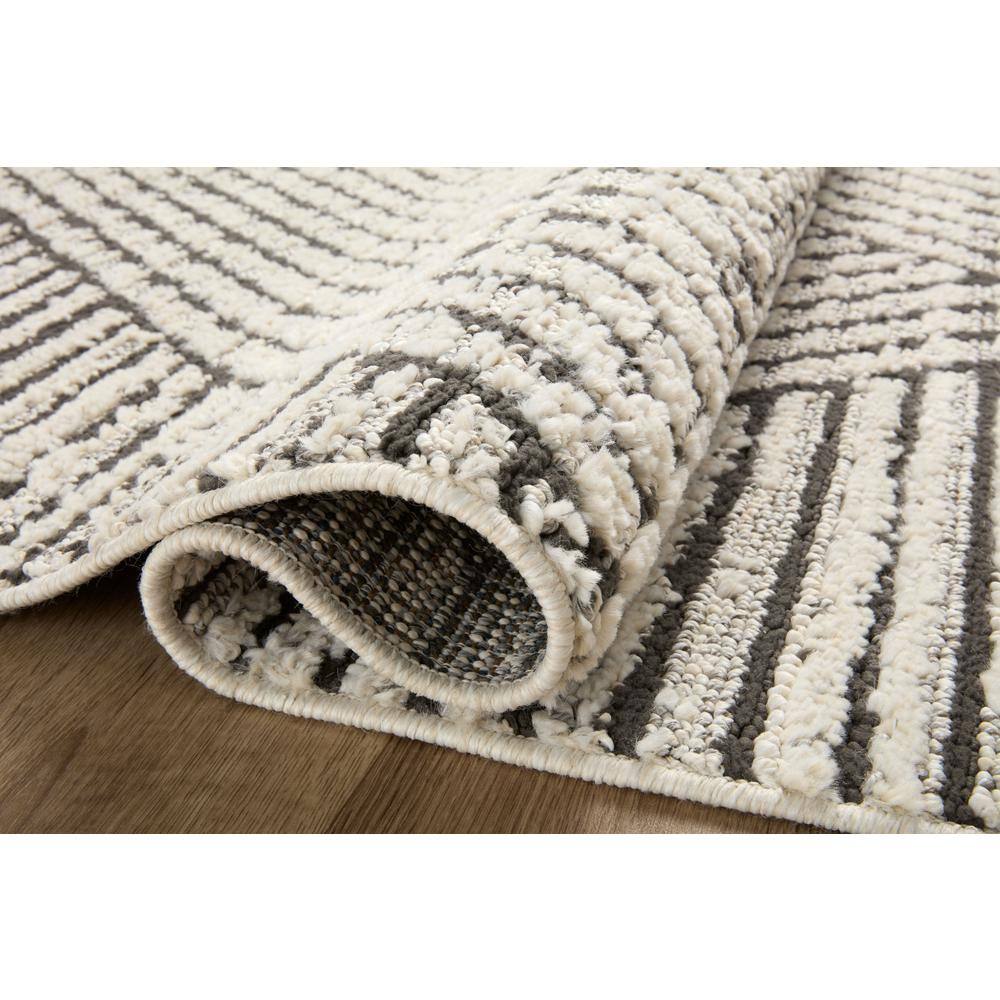 Elegance Noir 18" Diamond-Patterned Square Area Rug with Stain-Resistant Finish