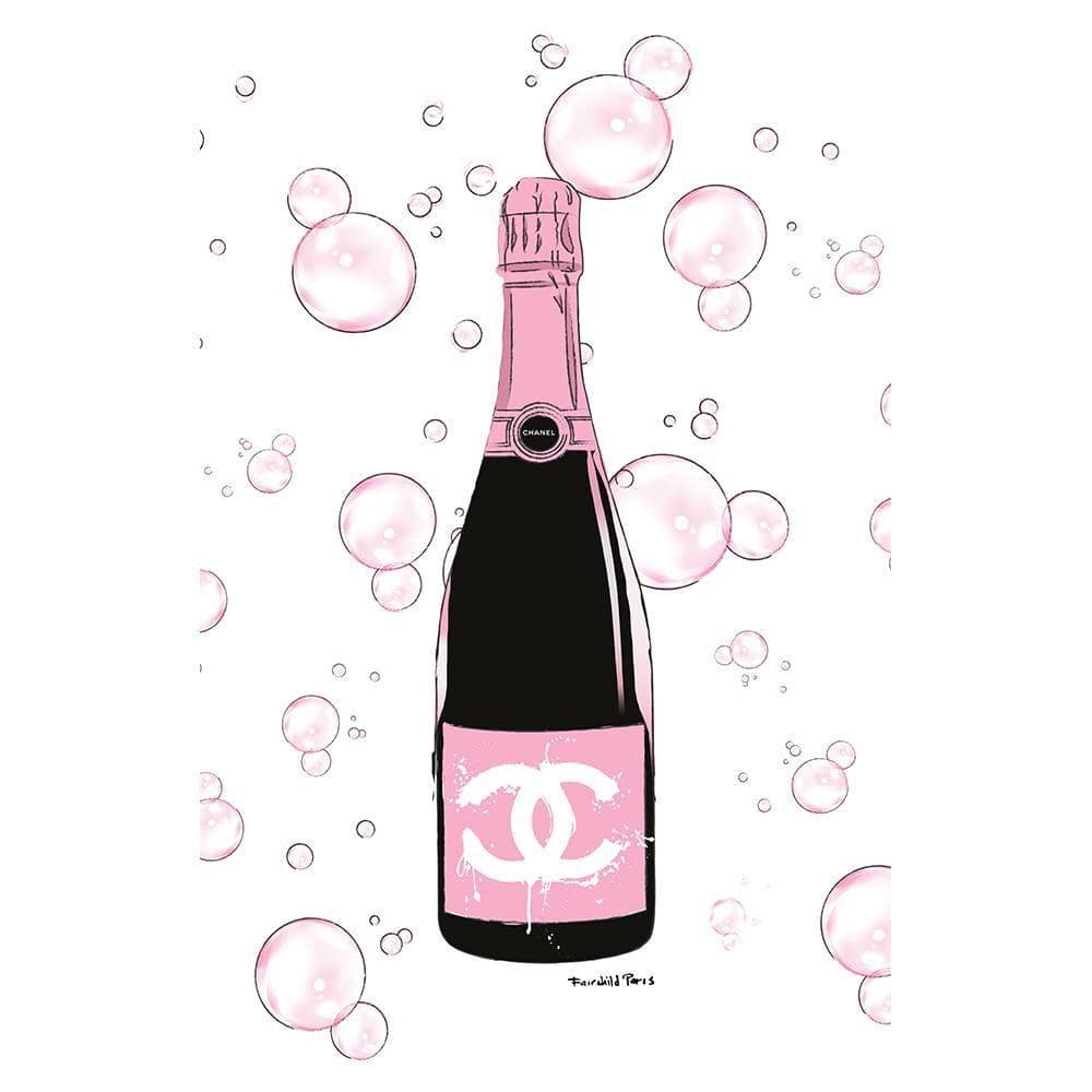 Fashion Glam Champagne Bottle by Fairchild Paris 1 Piece Unframed Canvas Drawing Print 16 in. x 20 in. price history on PriceWatchPro