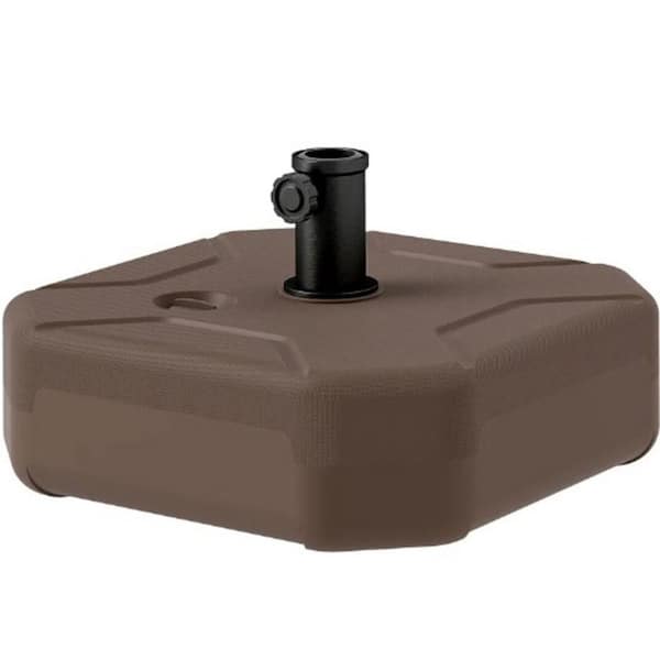 belcourt square patio umbrella base Unbranded Square Patio Umbrella Base in Brown, Heavy Duty Patio Umbrella  Holder, Plastic Outdoor Umbrella Stand Base WSYT3971P427623