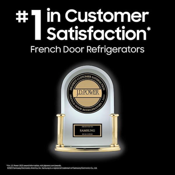 Samsung Refrigerators - BESPOKE French Door 3 Door ADA 30 Cu Ft -  RF30BB6600SS