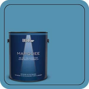 1 gal. #M490-5 Jet Ski One-Coat Hide Satin Enamel Interior Paint & Primer