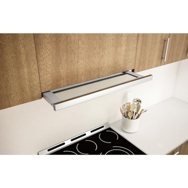 Pisa 24 in. Convertible Under Cabinet Range Hood with Halogen Lights in Stainless Steel