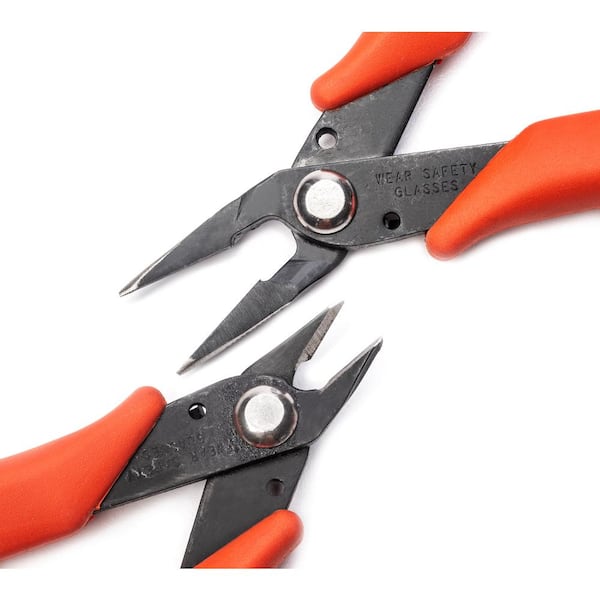 OTLOOMTBT 6-In and 5-In 2 PCS Ultra Sharp Compact Wire Cutters with Long  Flat Nose Pliers Ideal for Cutting Crafts, Flowers, Plastics, Appliances  and Any Clean Cutting Needs Powerful Wire Cutter 