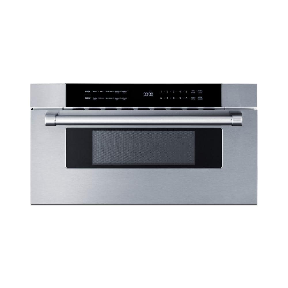 Summit Appliance 30 in. 1.2 cu. ft. Built-in Drawer Microwave in Stainless Steel