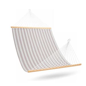 9 ft. Double Boho Hammock Bed Hammock with Tassels in Beige