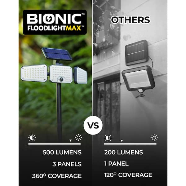 Bell+Howell Bionic Spotlight Duo Deluxe Solar Lights: Effortless Outdoor  Illumination, Motion Sensor, Super Bright LEDs, Waterproof Landscape Lights