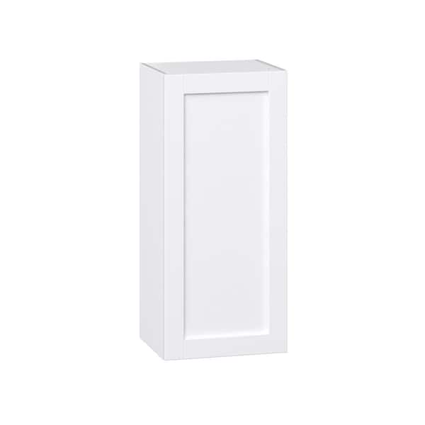 J COLLECTION Milton 18 in. W x 14 in. D x 40 in. H Assembled Shaker Wall Kitchen Cabinet in Bright White