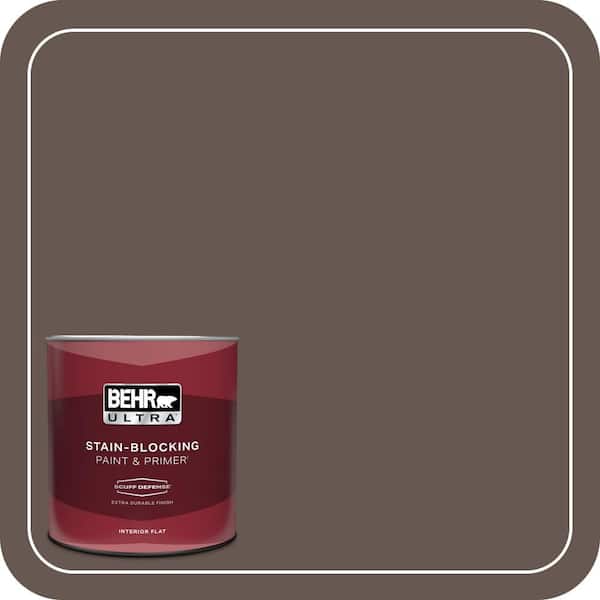 BEHR ULTRA 1 qt. Home Decorators Collection #HDC-FL14-10 Pine Cone Brown Extra Durable Flat Interior Paint & Primer