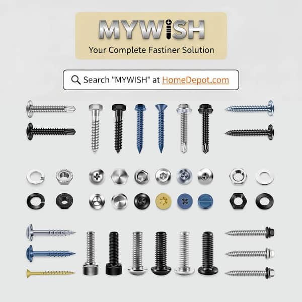 MYWISH 1/4 in.-20 x 1-3/4 in. Black Oxide Stainless Steel Hex Bolt
