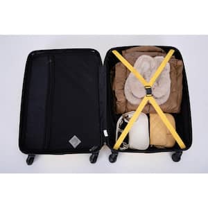 3-Piece Yellow Lightweight Hardshell Spinner Luggage Set, (20 in., 24 in., and 28 in.), TSA Lock