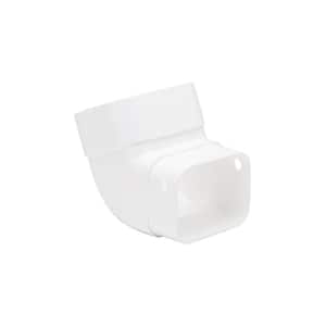 2 in. x 3 in. White Vinyl Downspout A-Elbow